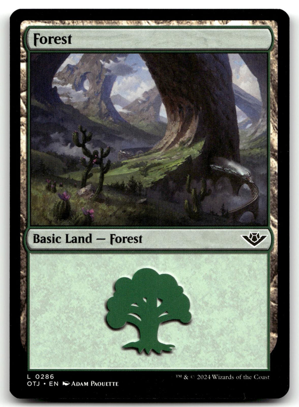 Forest (0286) 286 Land Outlaws of Thunder Junction Magic: The Gathering NM