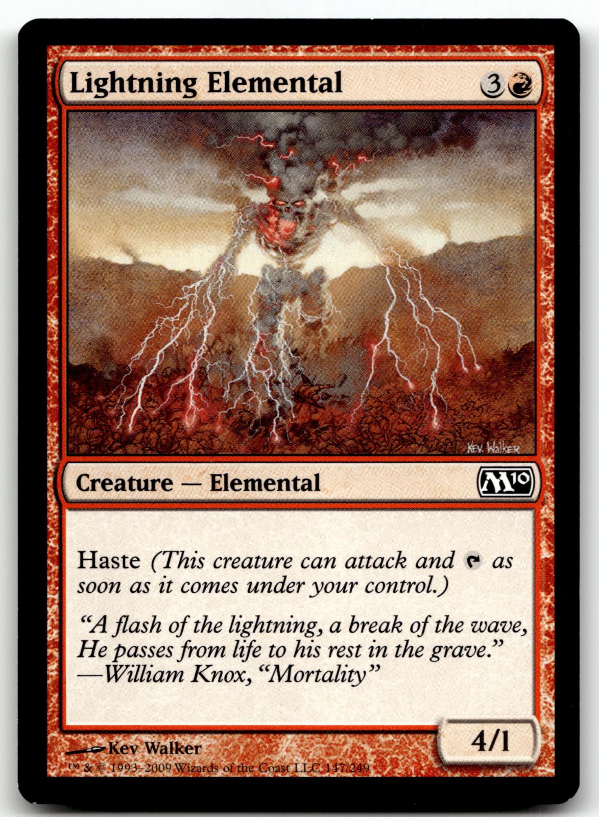 Lightning Elemental 50 Common Duels of the Planeswalkers Magic: The Gathering NM