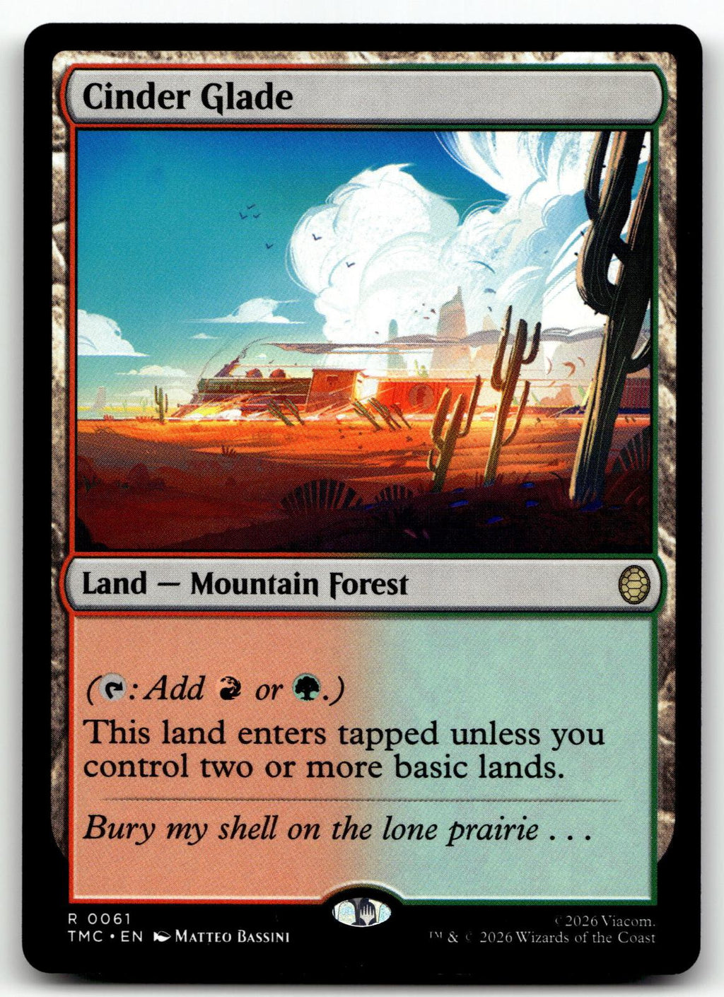 Cinder Glade 61 Commander: Teenage Mutant Ninja Turtles Magic: The Gathering NM
