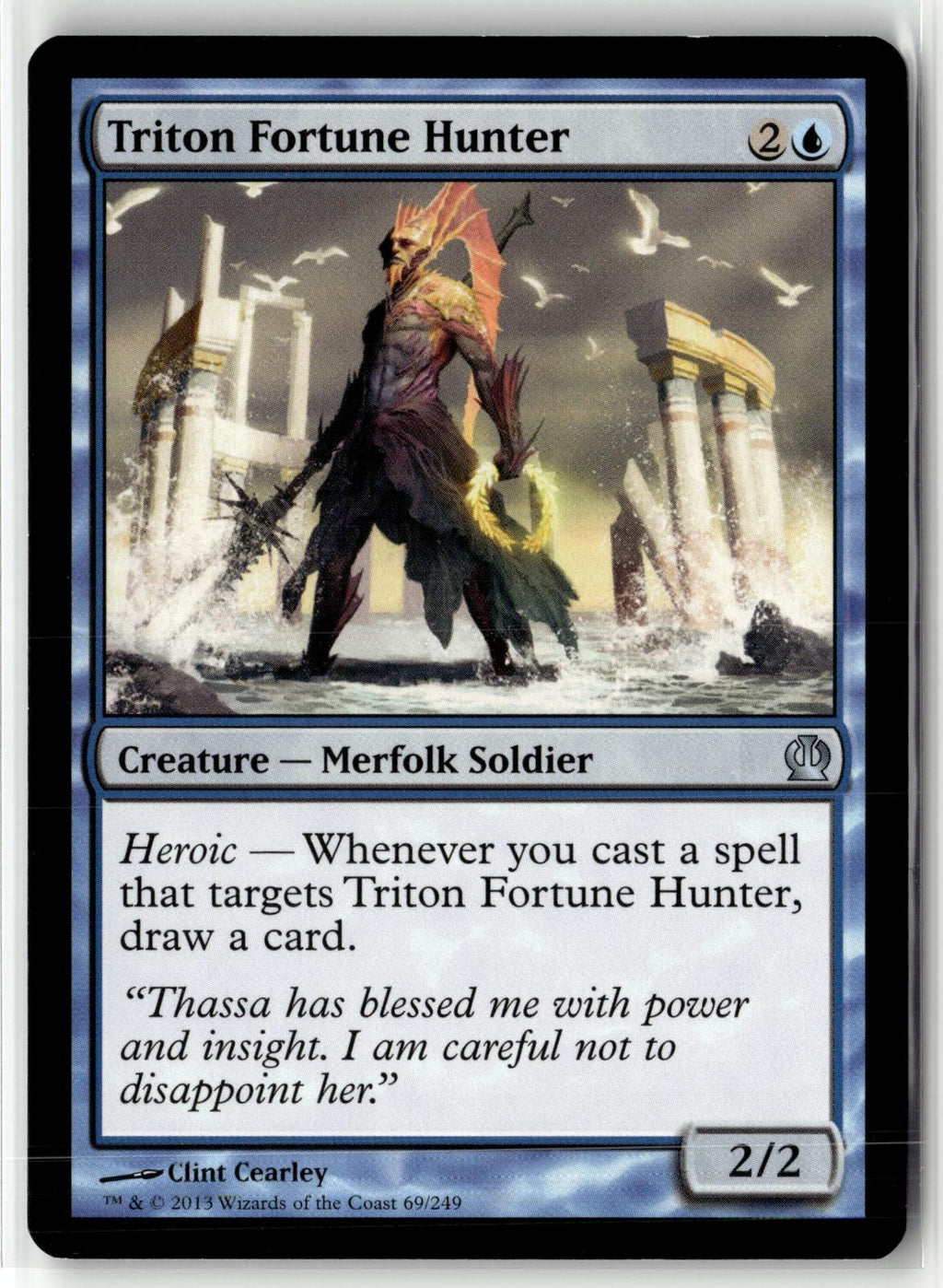 Triton Fortune Hunter 69 Uncommon Theros Magic: The Gathering Near Mint