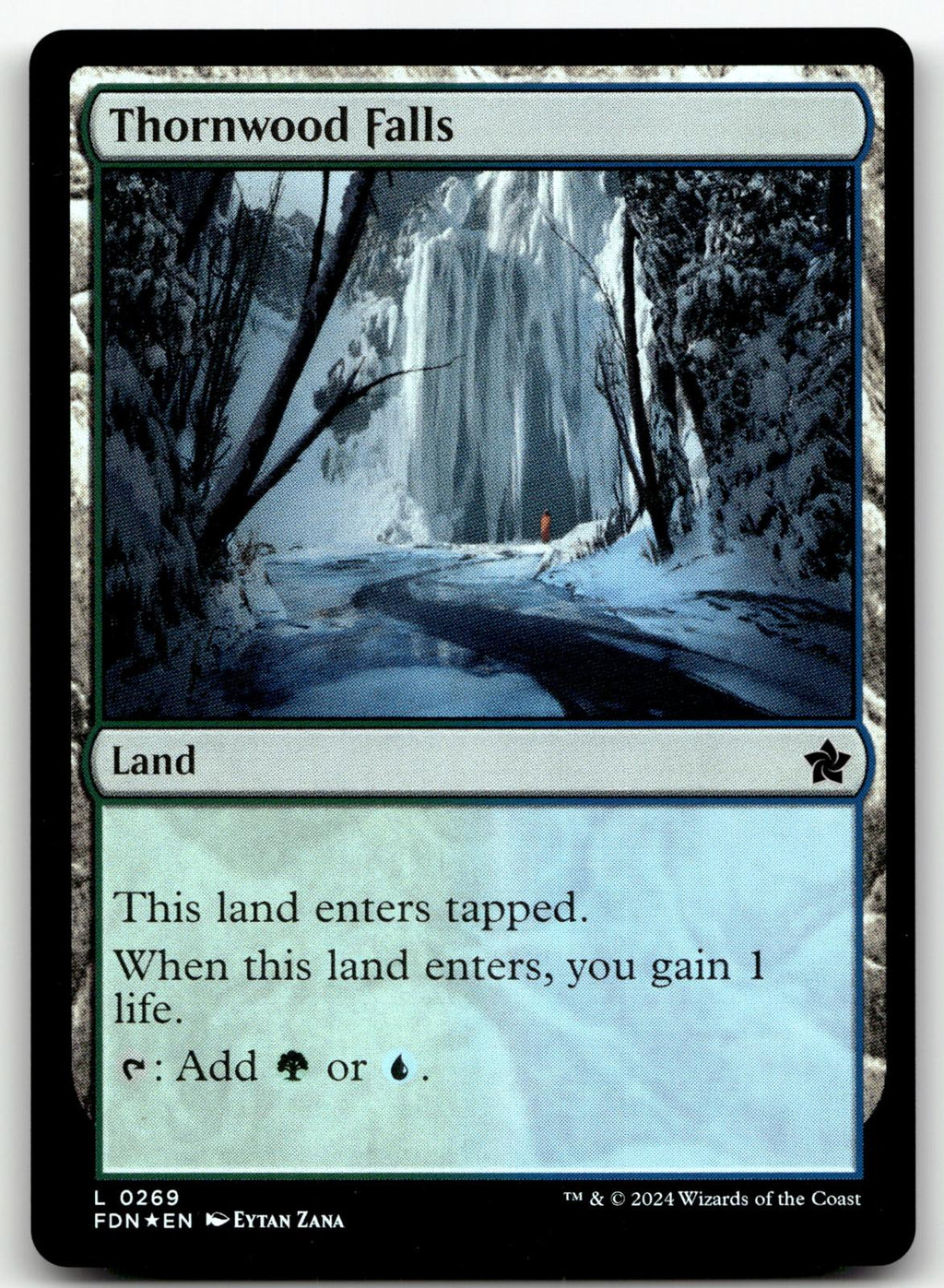 Thornwood Falls 269 Land Foundations Magic: The Gathering Foil Near Mint