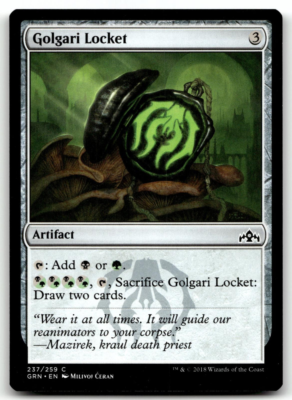 Golgari Locket 237 Common Guilds of Ravnica Magic: The Gathering Near Mint