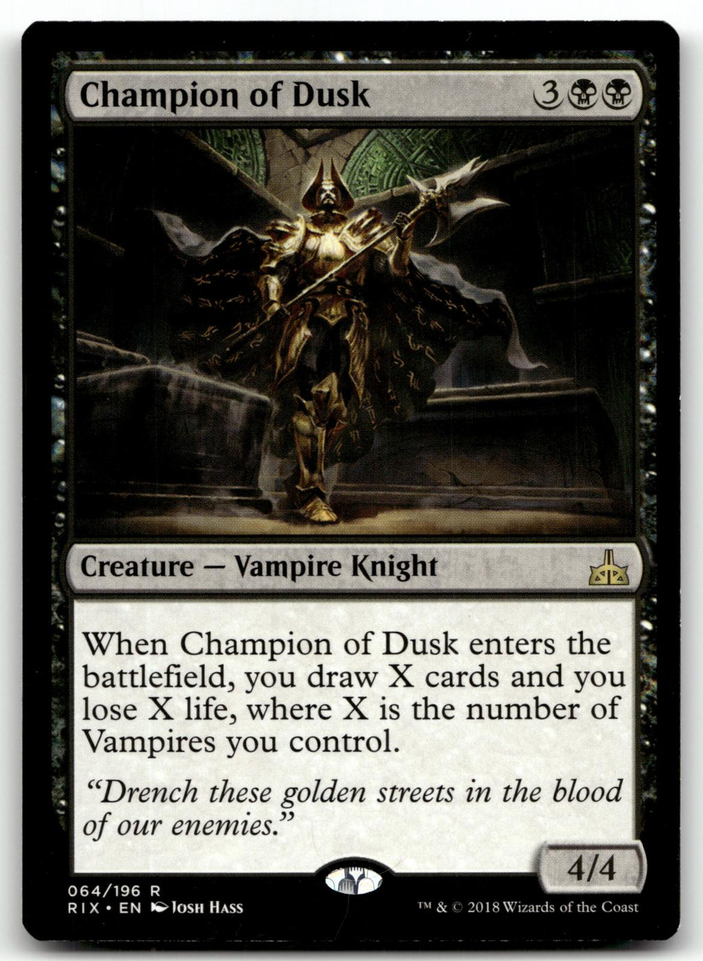 Champion of Dusk 64 Rare Rivals of Ixalan Magic: The Gathering Near Mint