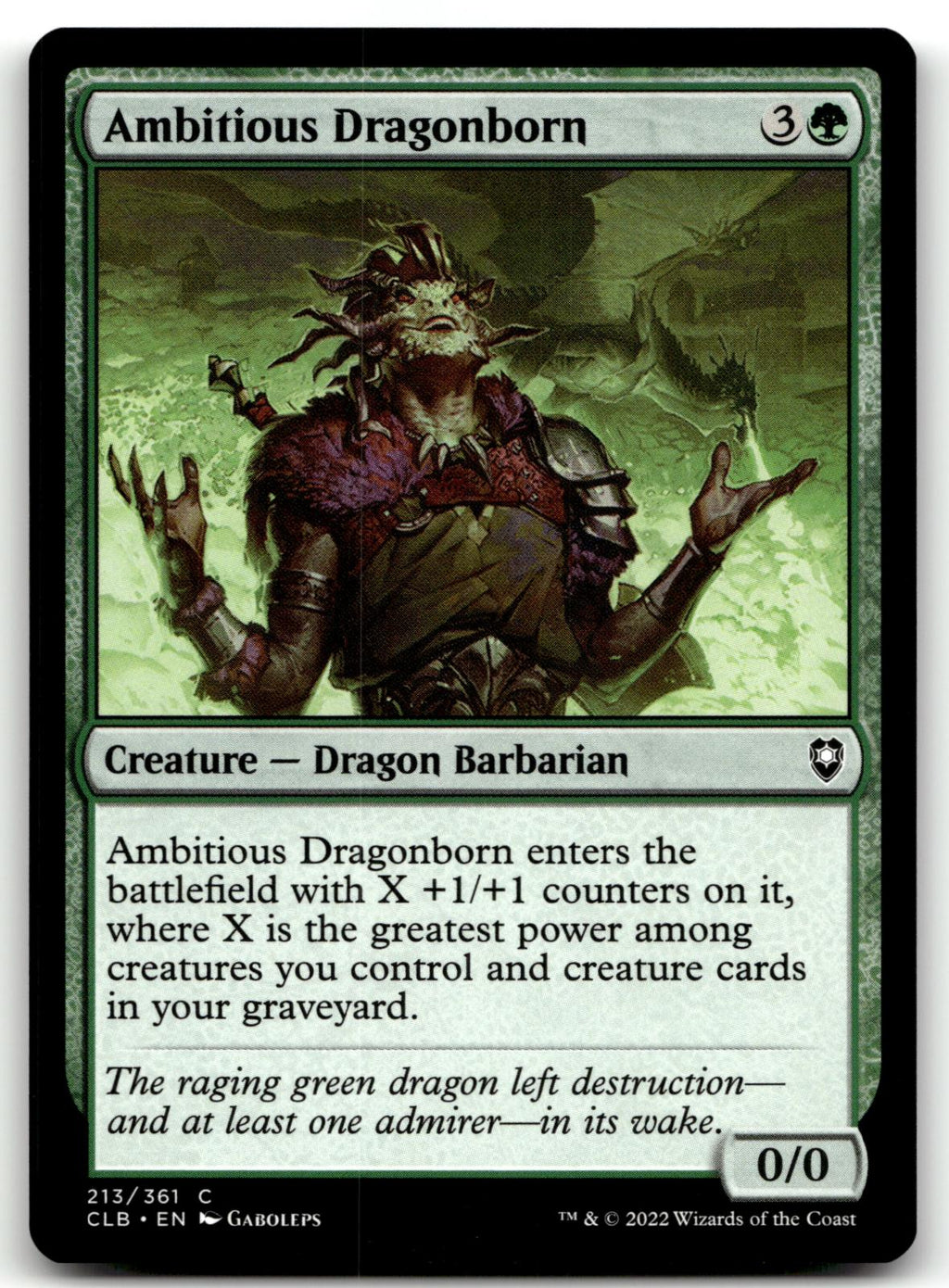 Ambitious Dragonborn 213 Commander Legends: Battle for Baldur's Gate Magic: 
