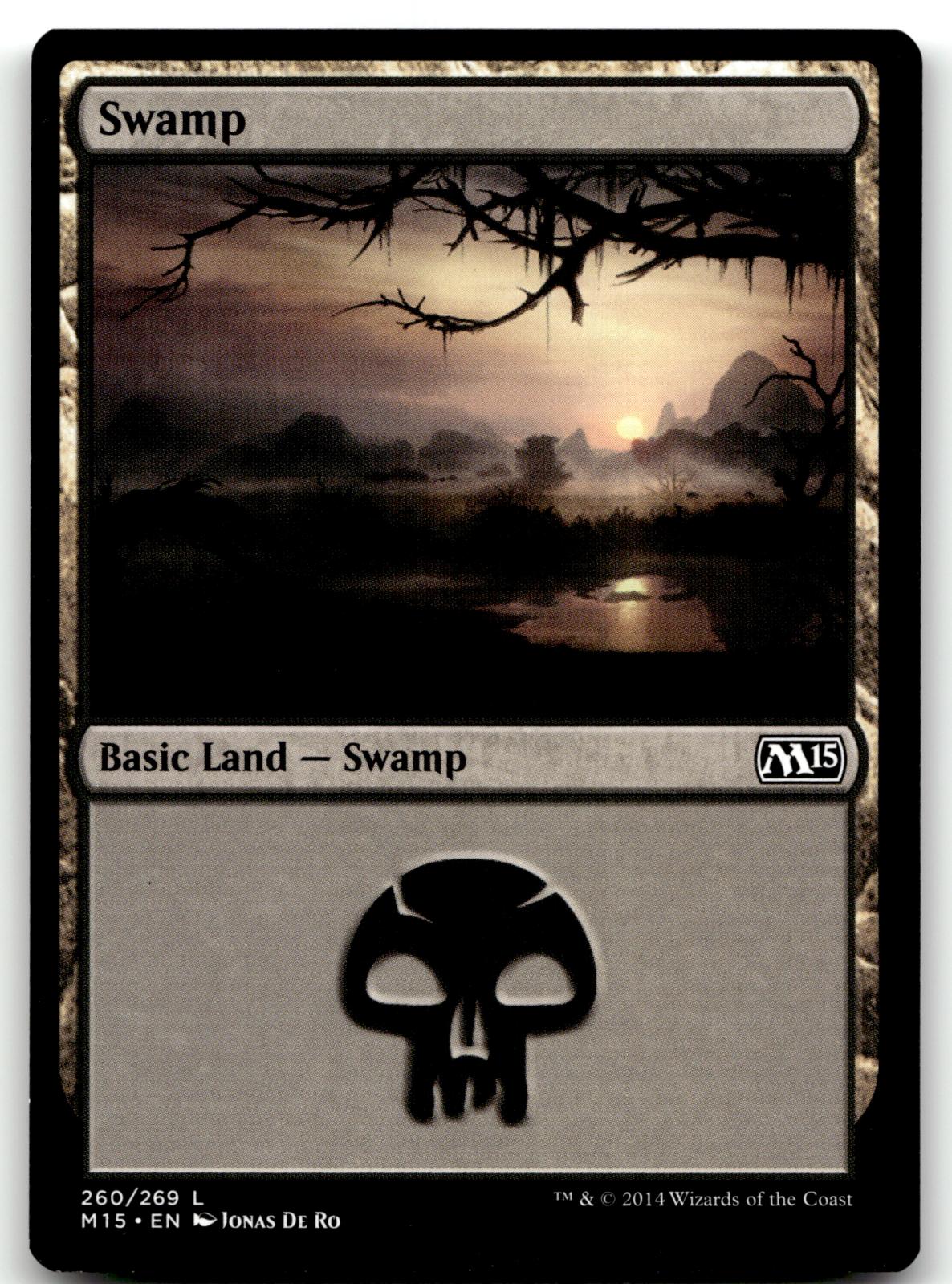 Swamp (260) 260 Land Magic 2015 (M15) Magic: The Gathering Near Mint