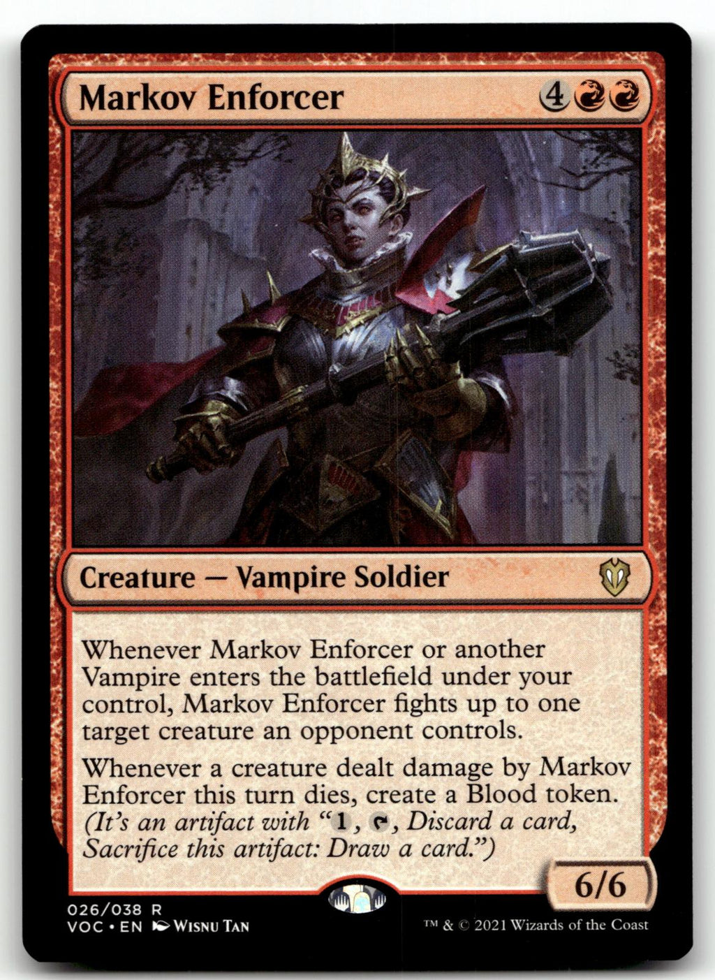 Markov Enforcer 26 Commander: Innistrad: Crimson Vow Magic: The Gathering NM