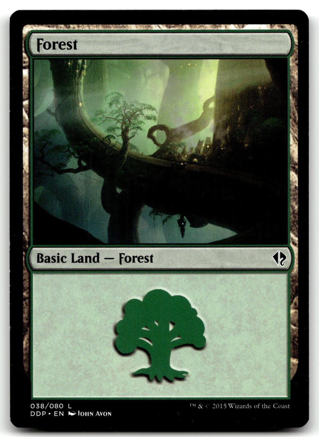 Forest (038) 38 Land Duel Decks: Zendikar vs. Eldrazi Magic: The Gathering NM