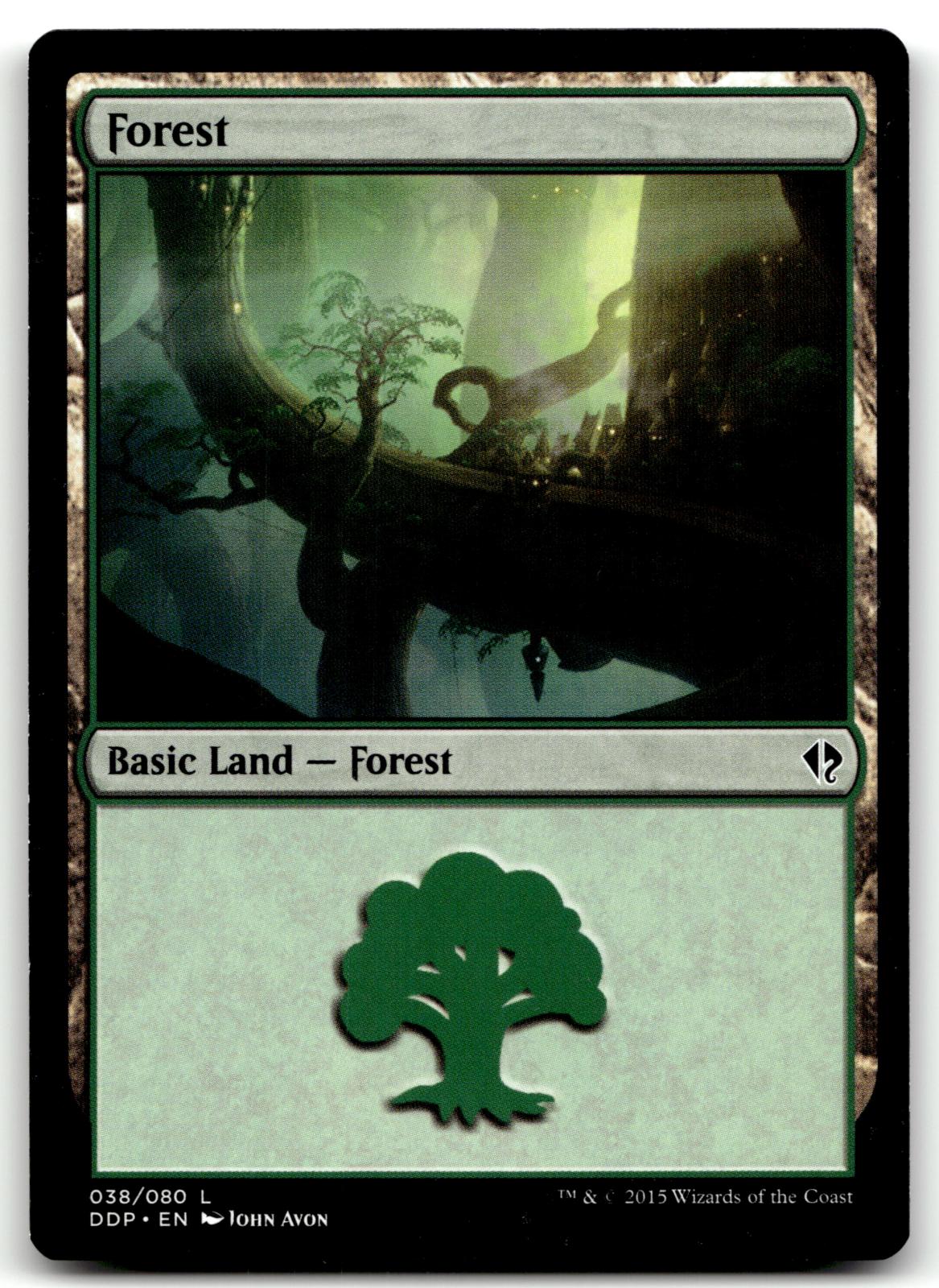 Forest (038) 38 Land Duel Decks: Zendikar vs. Eldrazi Magic: The Gathering NM