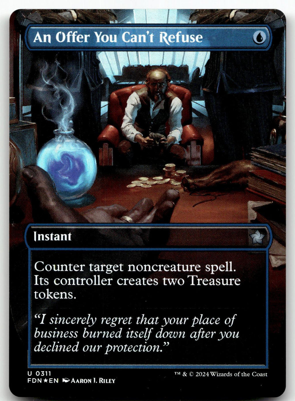 An Offer You Can't Refuse (Borderless) 311 Foundations Magic: The Gathering Foil NM