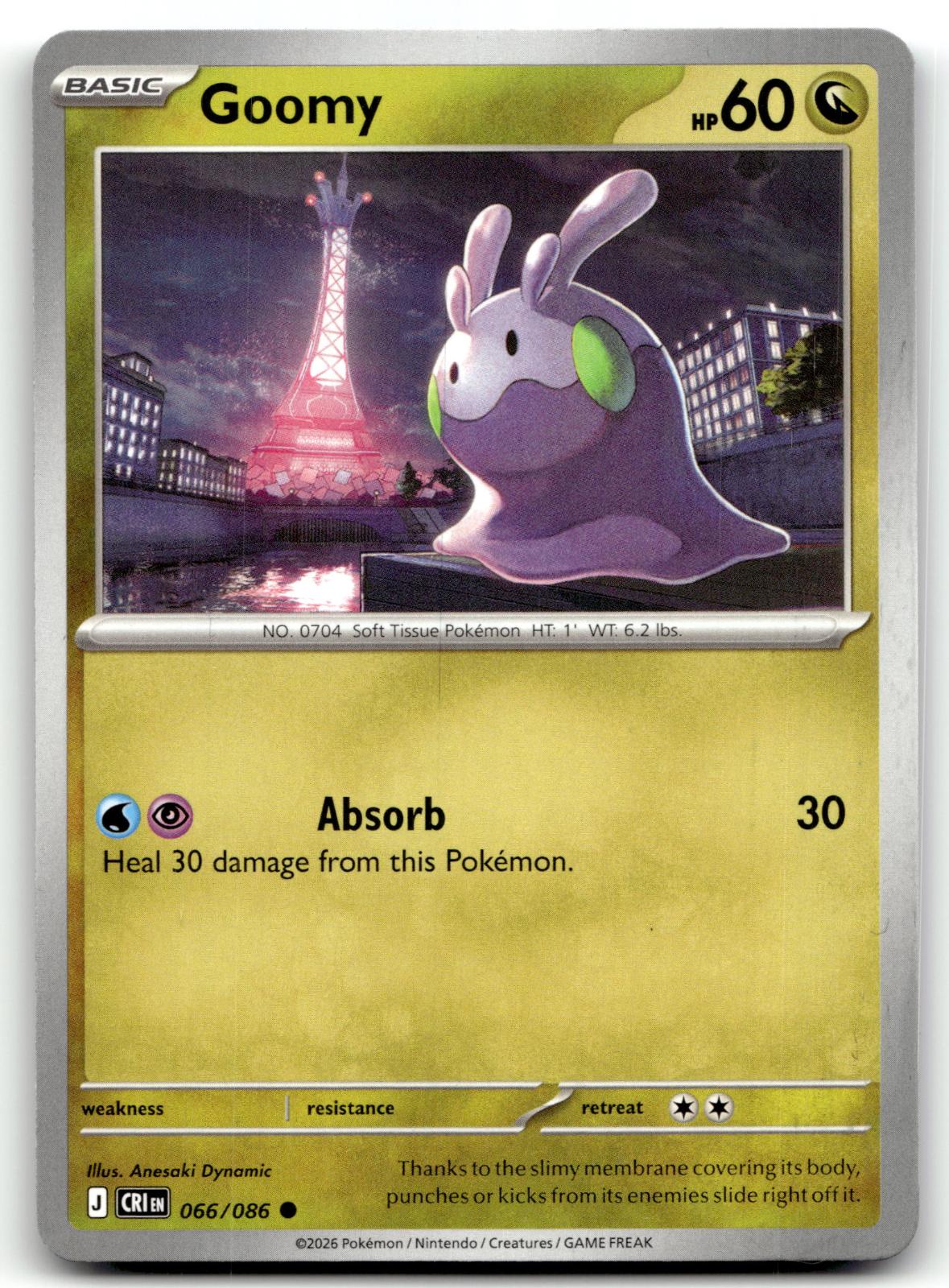 Goomy 066/086 Common Chaos Rising Pokemon Near Mint