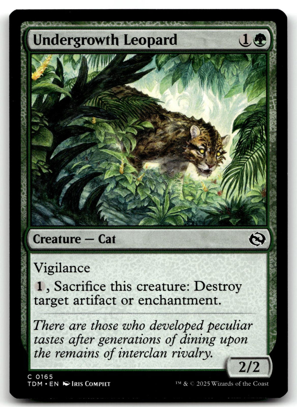 Undergrowth Leopard 165 Common Tarkir: Dragonstorm Magic: The Gathering NM