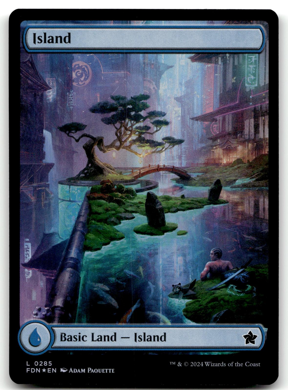 Island (0285) 285 Land Foundations Magic: The Gathering Foil Near Mint