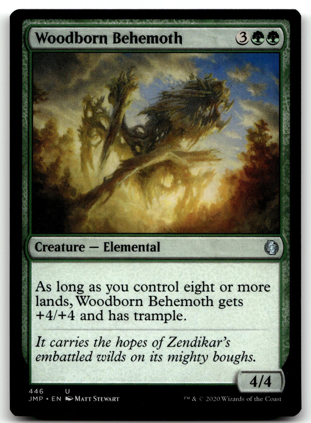 Woodborn Behemoth 446 Uncommon Jumpstart Magic: The Gathering Near Mint