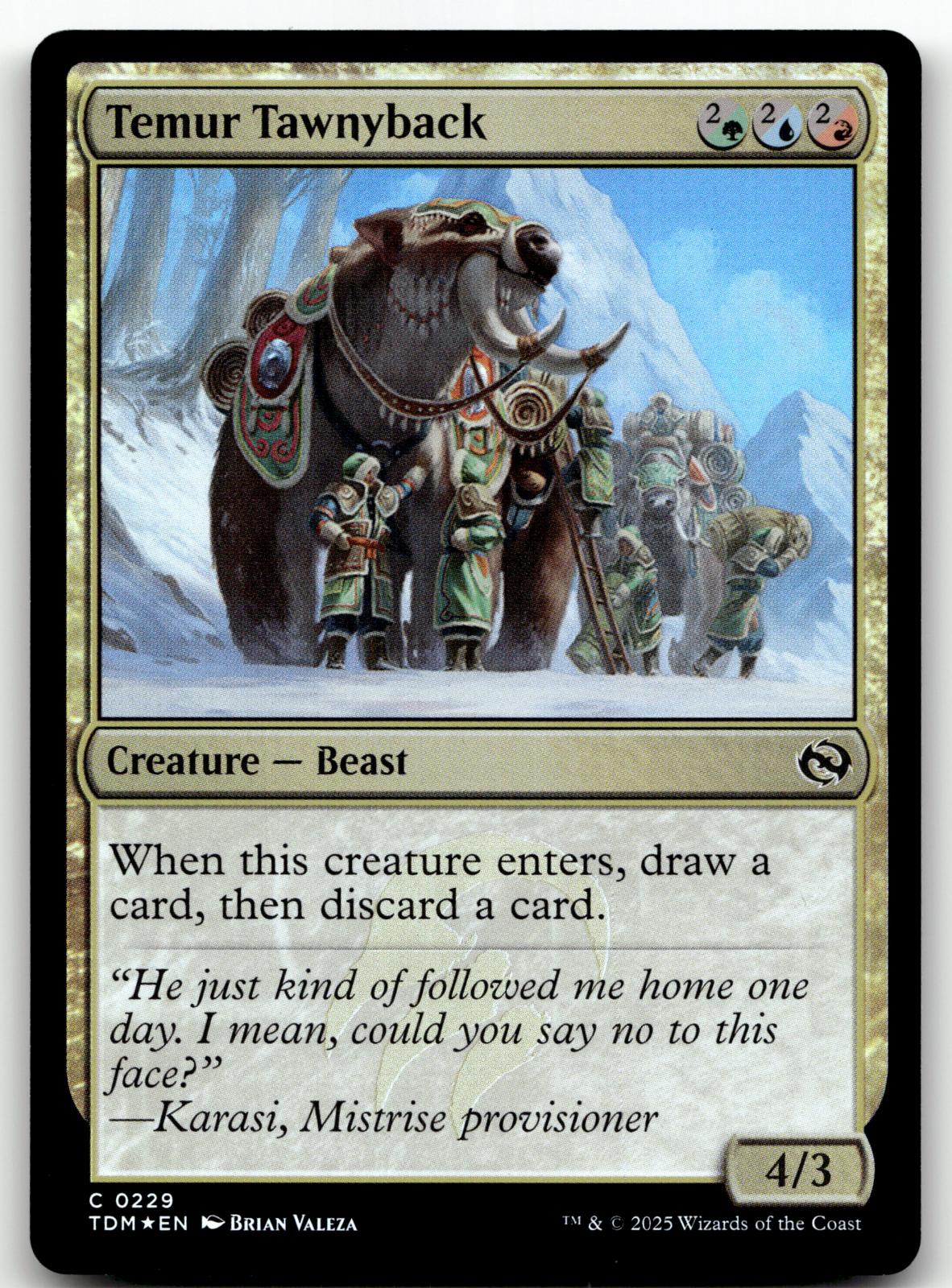 Temur Tawnyback 229 Common Tarkir: Dragonstorm Magic: The Gathering Foil NM