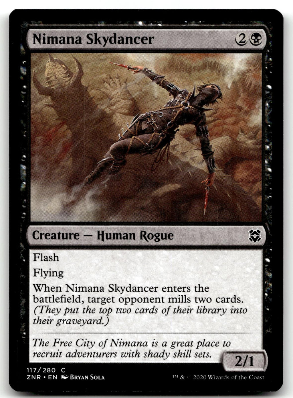 Nimana Skydancer 117 Common Zendikar Rising Magic: The Gathering Near Mint