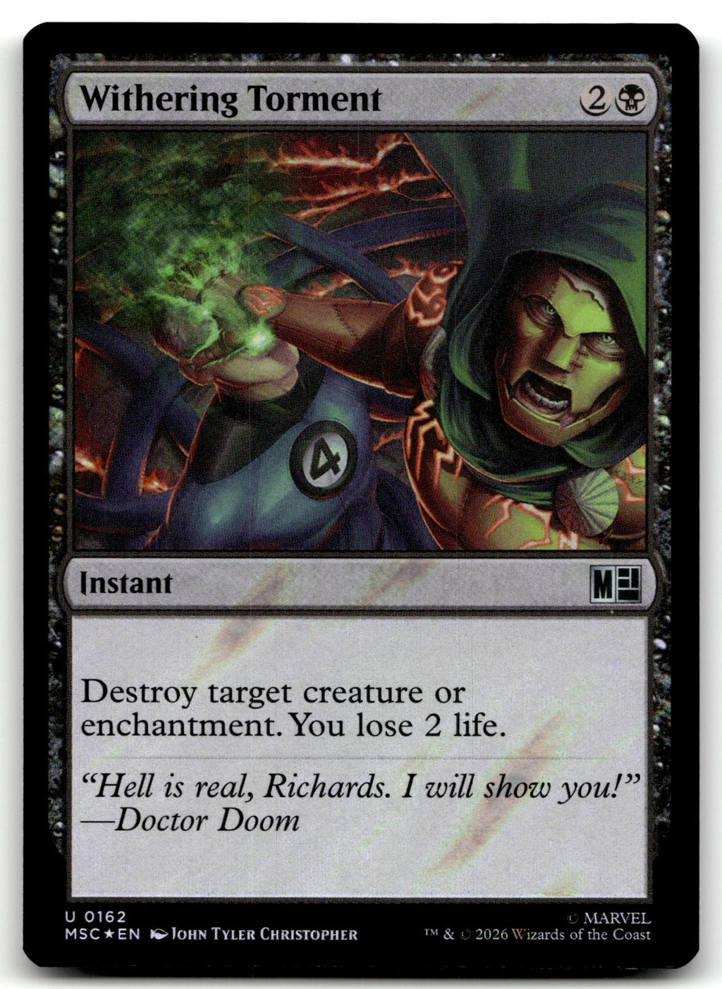 Withering Torment (Surge Foil) 162 Holo Commander: Marvel Super Heroes Magic