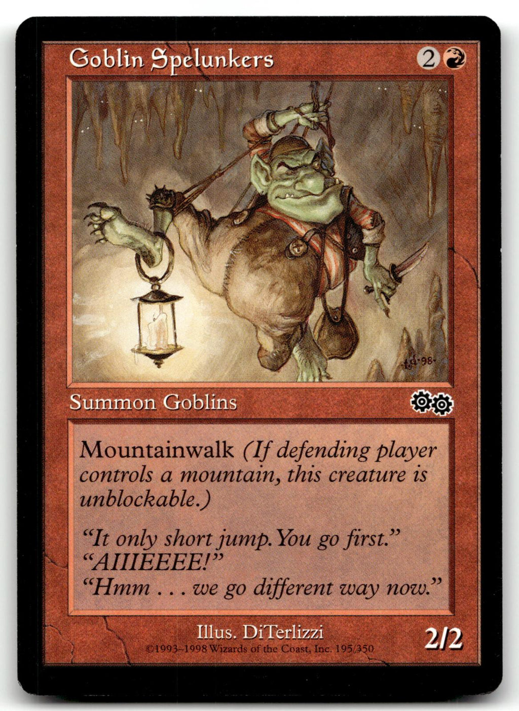 Goblin Spelunkers 195 Common Urza's Saga Magic: The Gathering Near Mint