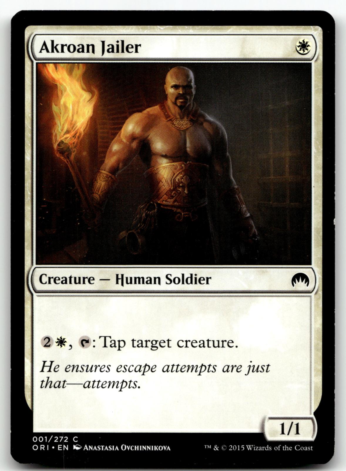 Akroan Jailer 1 Common Magic Origins Magic: The Gathering Near Mint