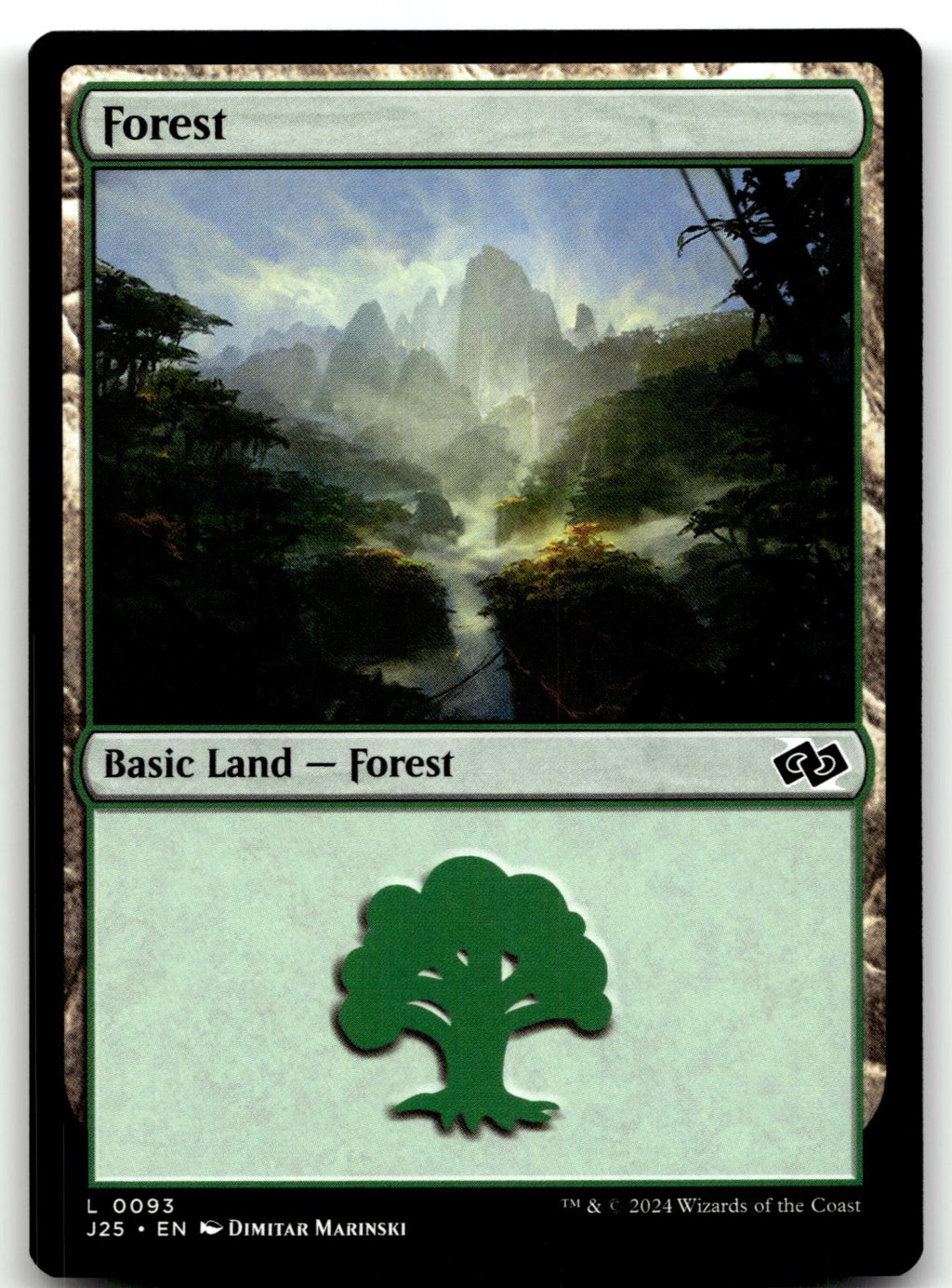 Forest (0093) 93 Land Foundations Jumpstart Magic: The Gathering Near Mint