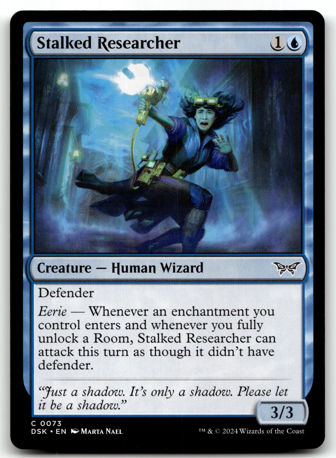 Stalked Researcher 73 Common Duskmourn: House of Horror Magic: The Gathering NM