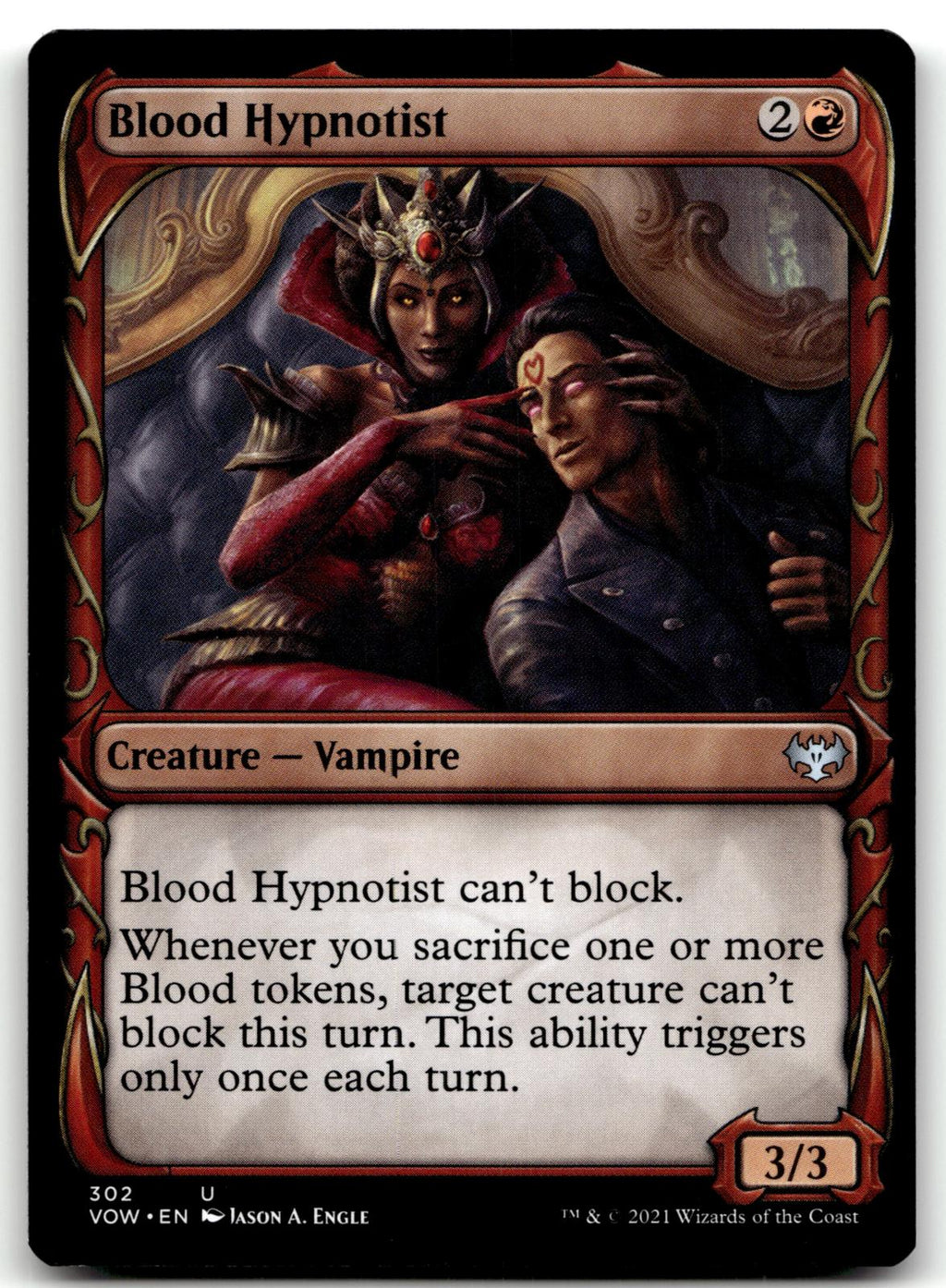 Blood Hypnotist (Showcase) 302 Innistrad: Crimson Vow Magic: The Gathering NM