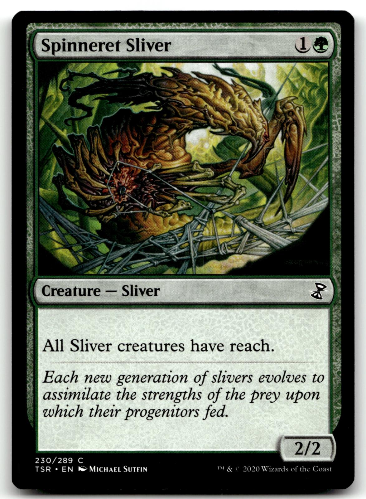 Spinneret Sliver 230 Common Time Spiral: Remastered Magic: The Gathering NM