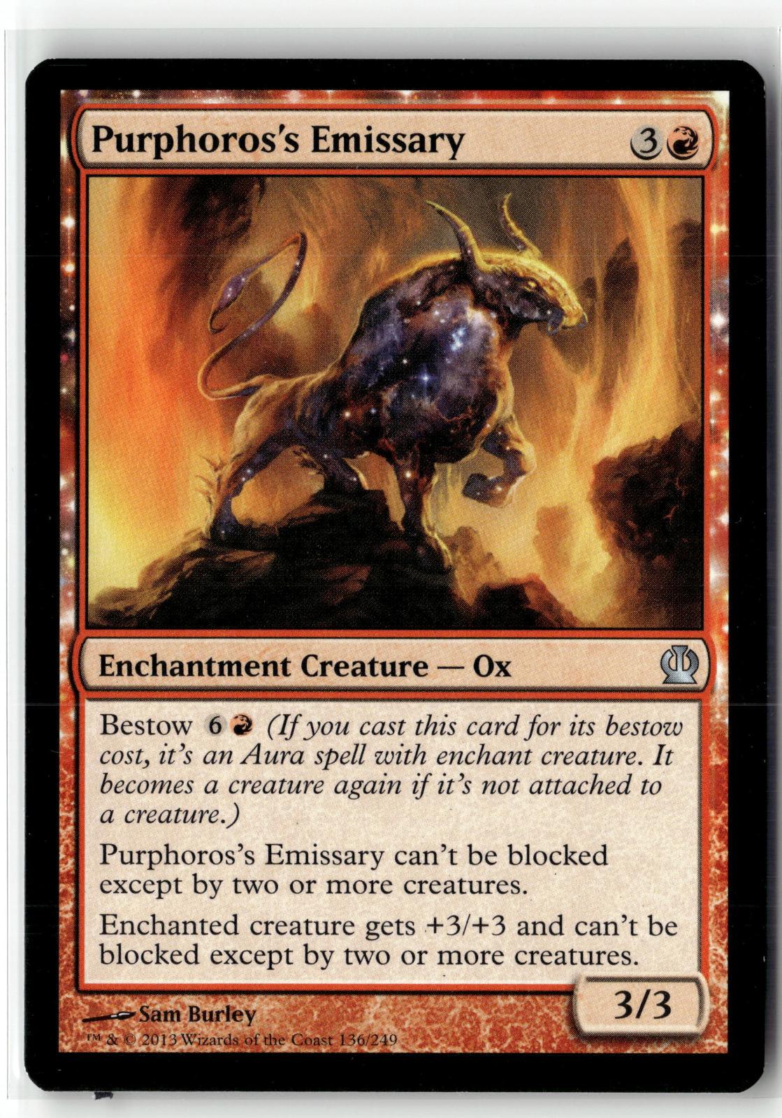 Purphoros's Emissary 136 Uncommon Theros Magic: The Gathering Near Mint