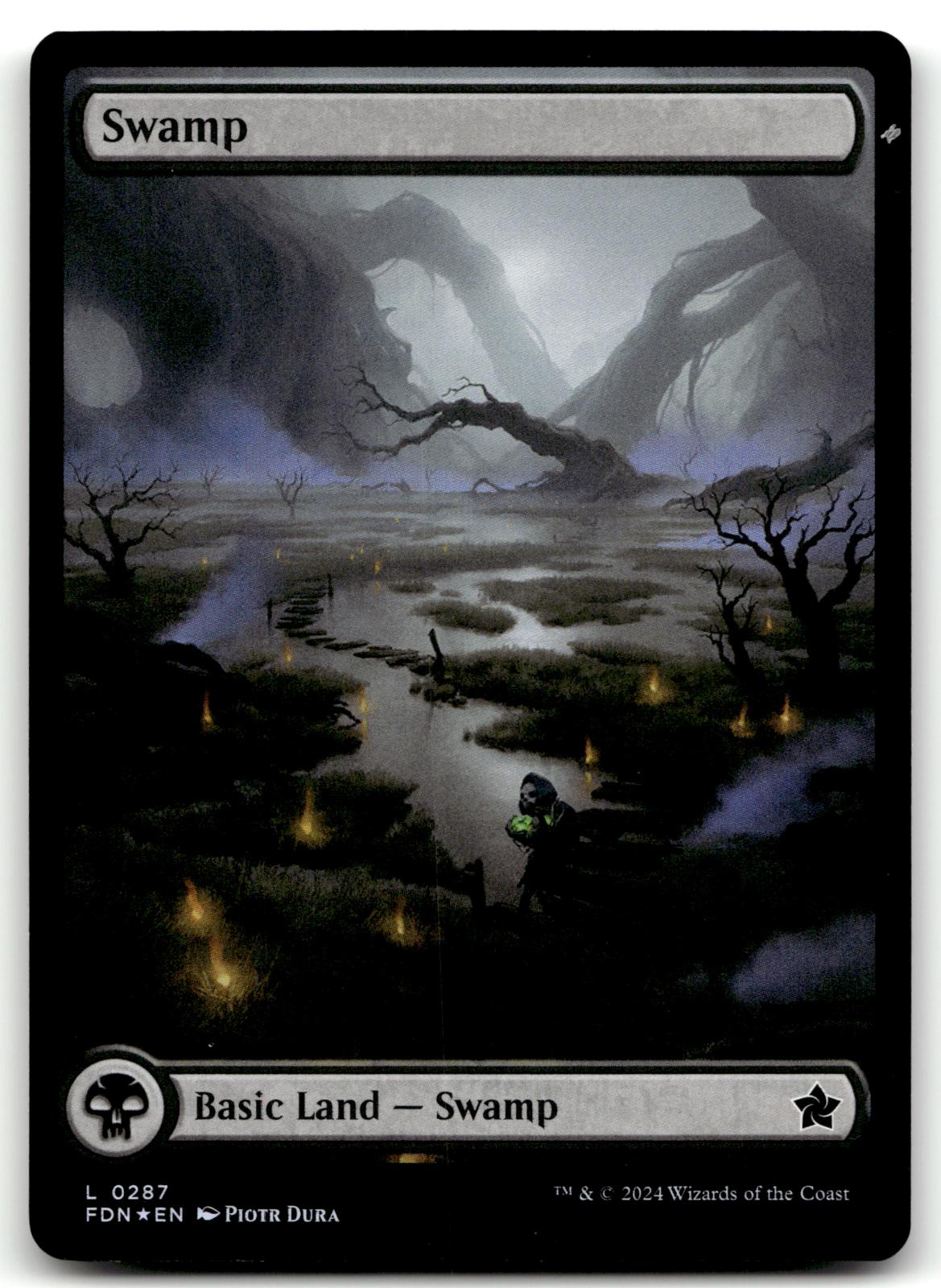 Swamp (0287) 287 Land Foundations Magic: The Gathering Foil Near Mint