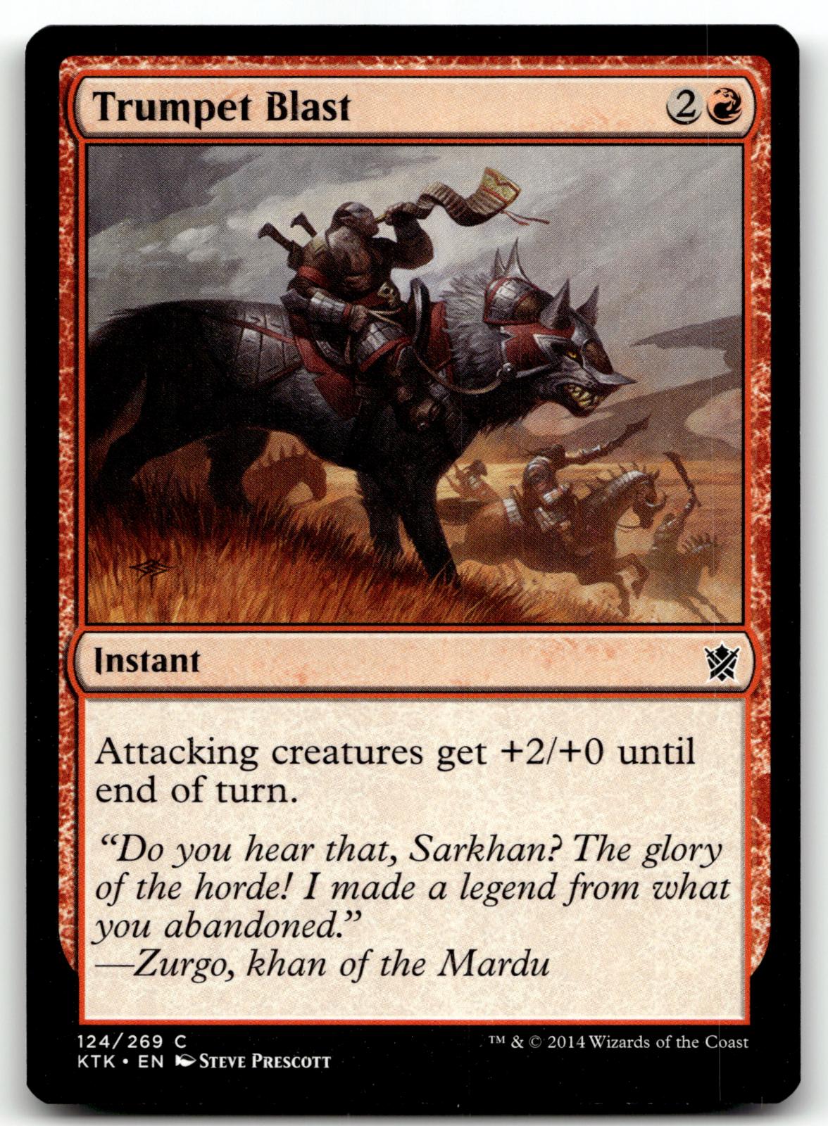 Trumpet Blast 124 Common Khans of Tarkir Magic: The Gathering Near Mint
