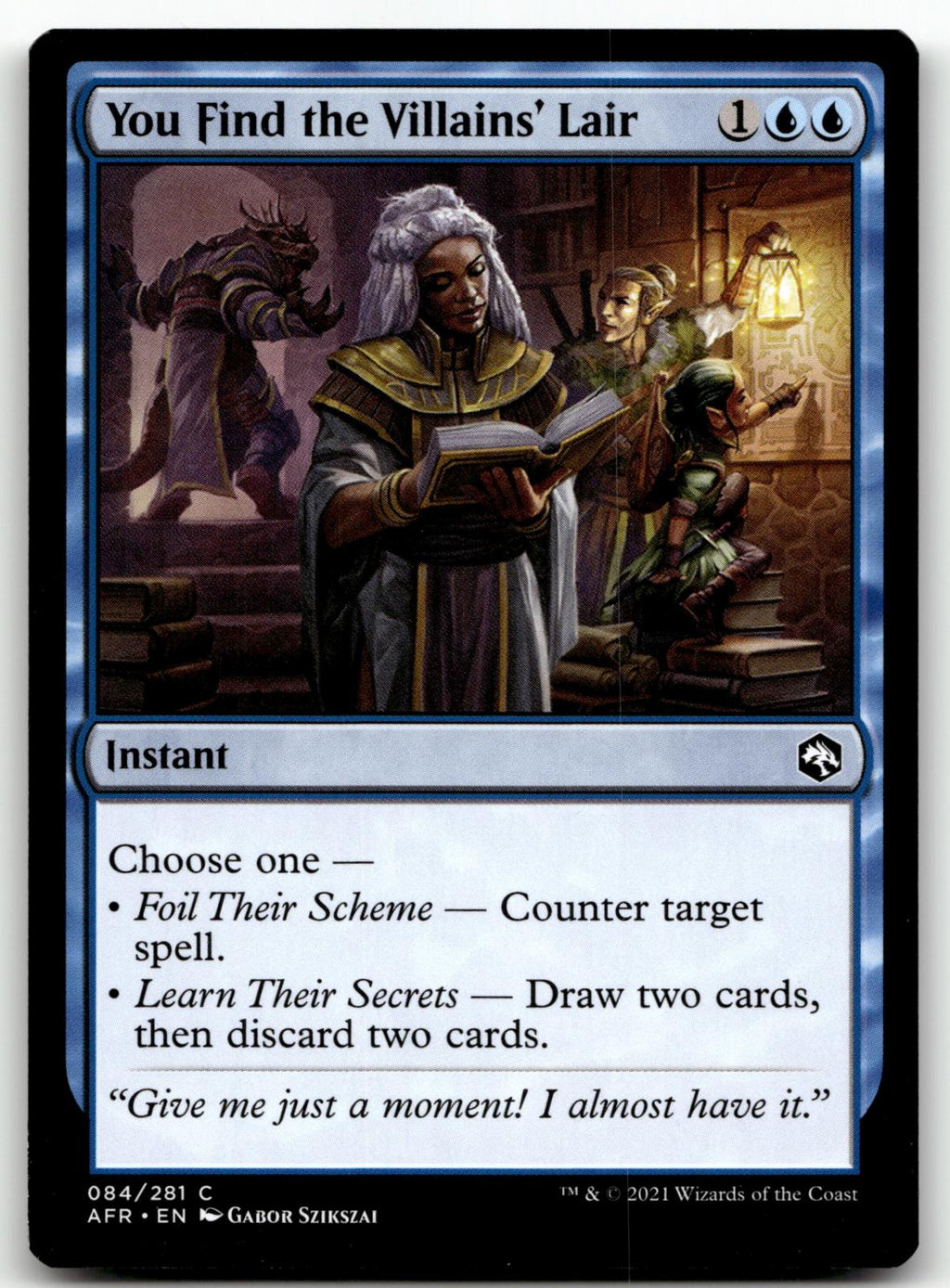 You Find the Villains' Lair 84 Adventures in the Forgotten Realms Magic: The Gathering NM