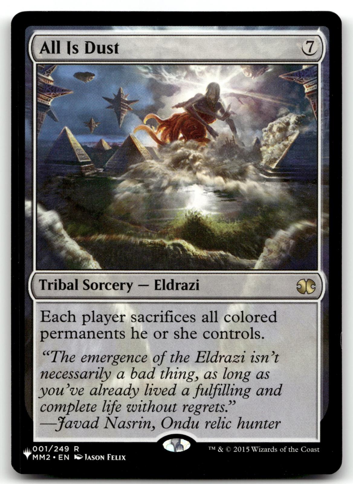All Is Dust 1 Rare Modern Masters 2015 Magic: The Gathering Near Mint