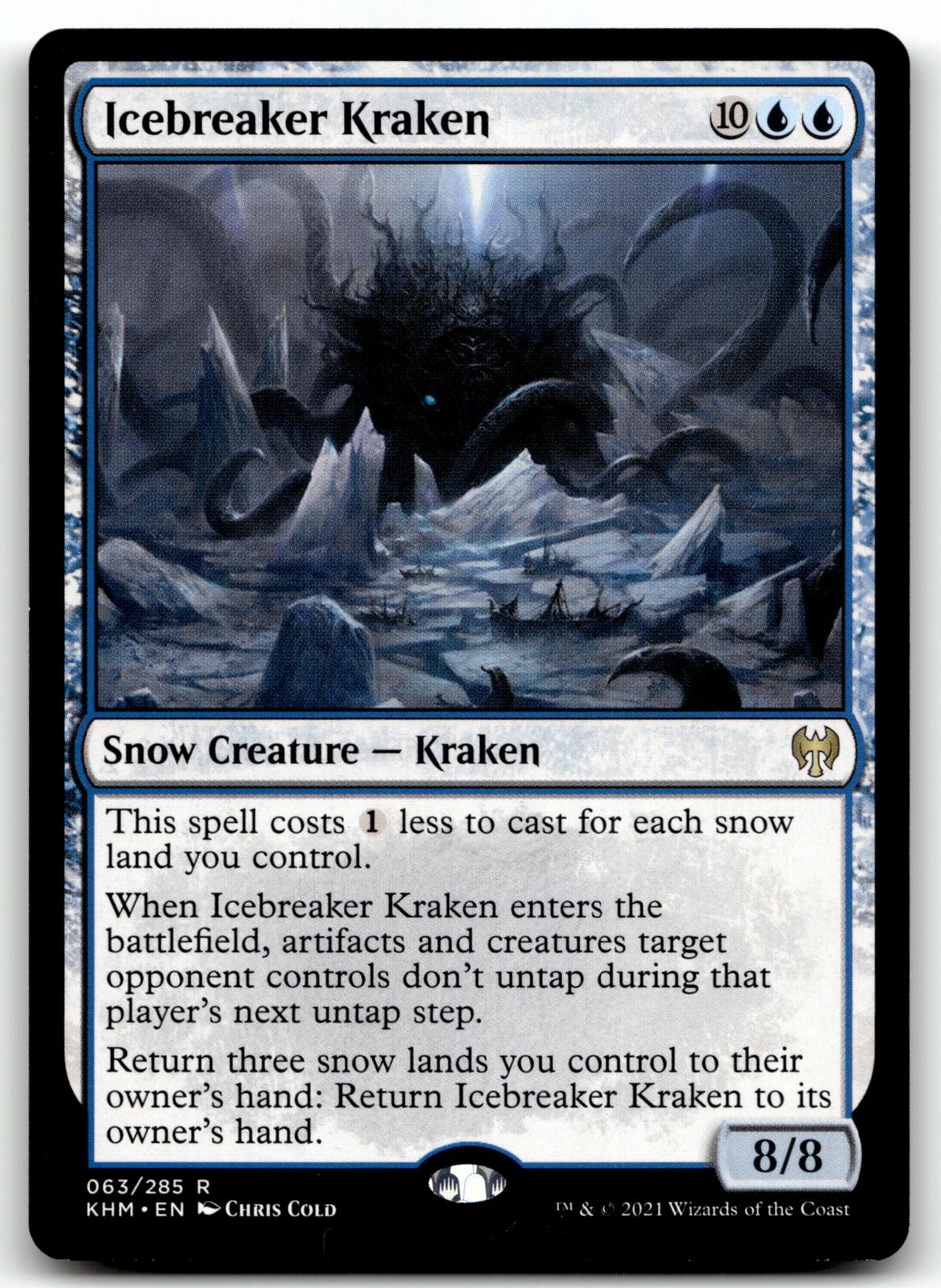 Icebreaker Kraken 63 Rare Kaldheim Magic: The Gathering Near Mint