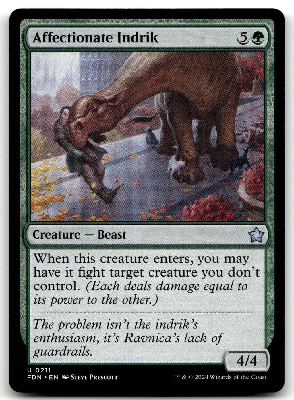 Affectionate Indrik 211 Uncommon Foundations Magic: The Gathering Near Mint