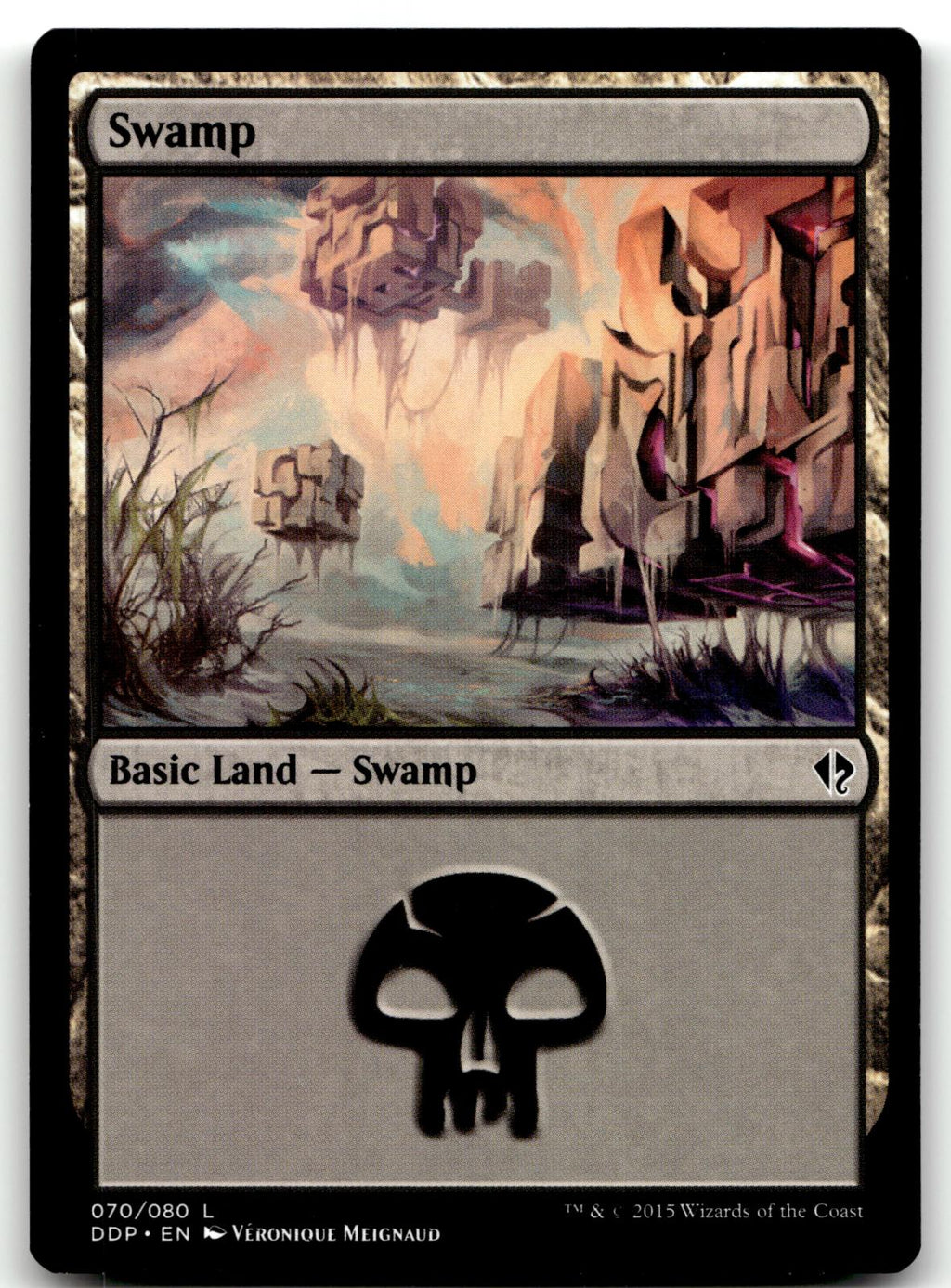 Swamp (070) 70 Land Duel Decks: Zendikar vs. Eldrazi Magic: The Gathering NM