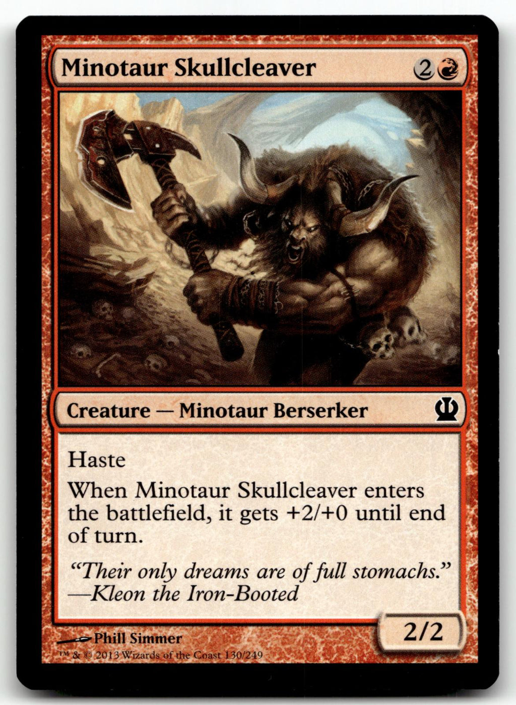 Minotaur Skullcleaver 130 Common Theros Magic: The Gathering Near Mint