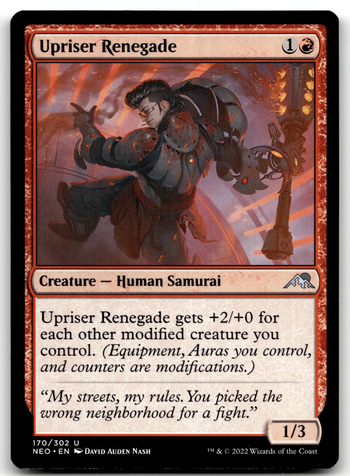 Upriser Renegade 170 Uncommon Kamigawa: Neon Dynasty Magic: The Gathering NM
