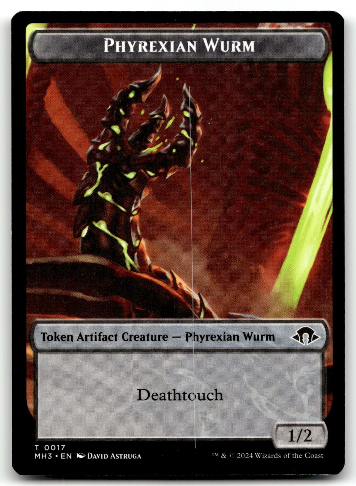 Phyrexian Wurm Token (0017) 17 Token Modern Horizons 3 Magic: The Gathering NM
