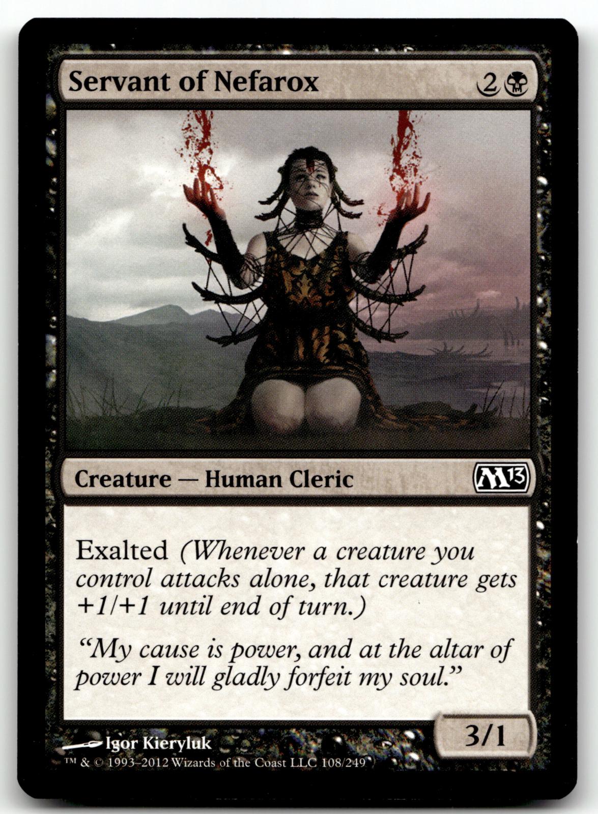 Servant of Nefarox 108 Common Magic 2013 (M13) Magic: The Gathering Near Mint