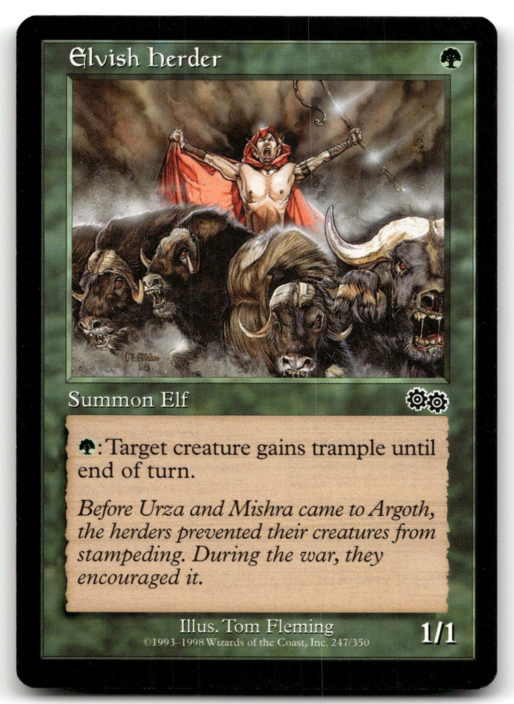 Elvish Herder 247 Common Urza's Saga Magic: The Gathering Near Mint