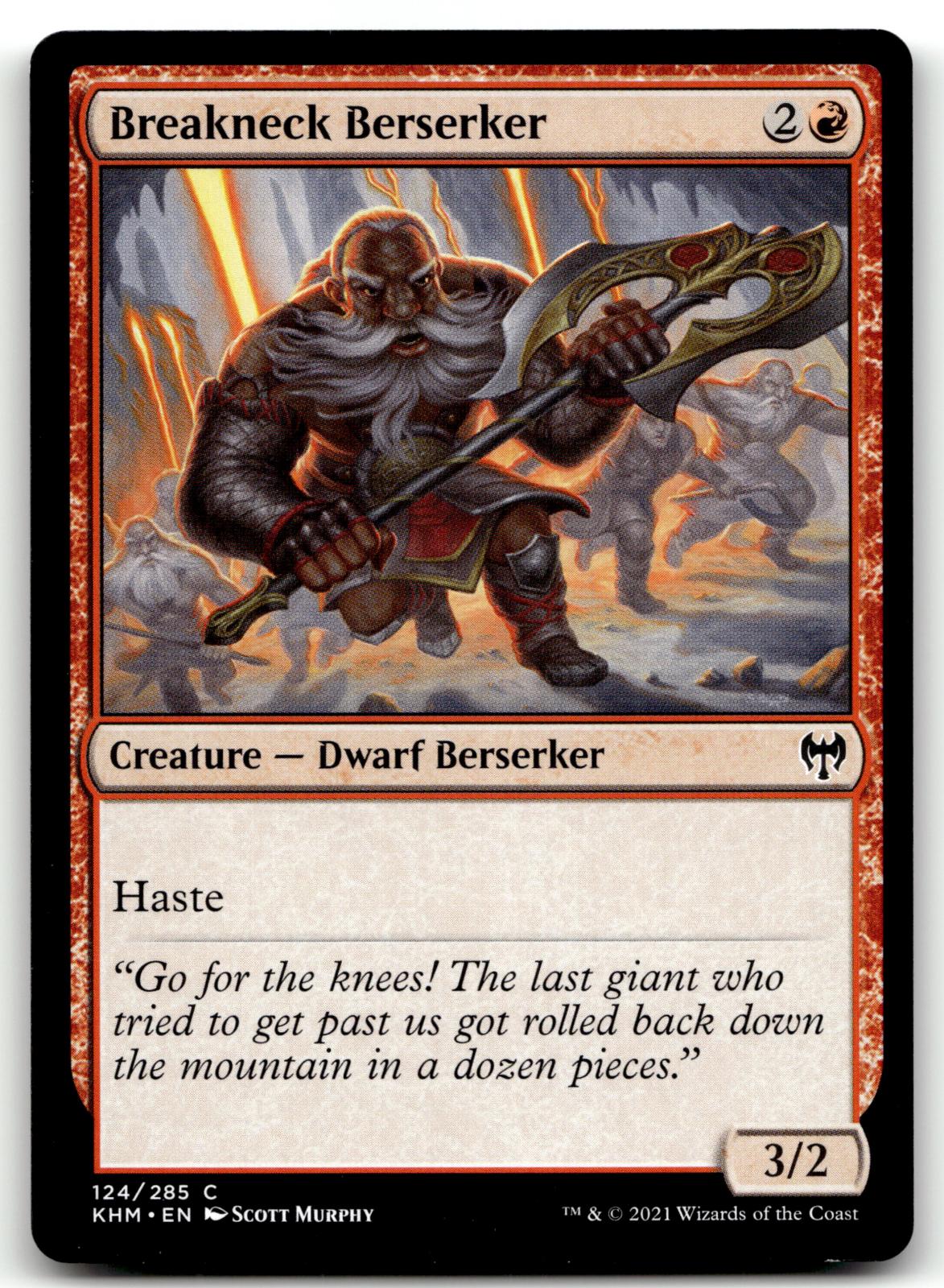 Breakneck Berserker 124 Common Kaldheim Magic: The Gathering Near Mint