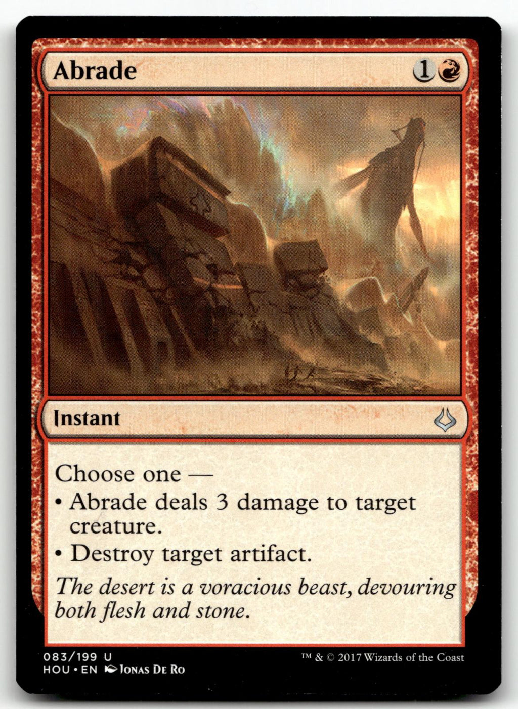 Abrade 83 Uncommon Hour of Devastation Magic: The Gathering Near Mint