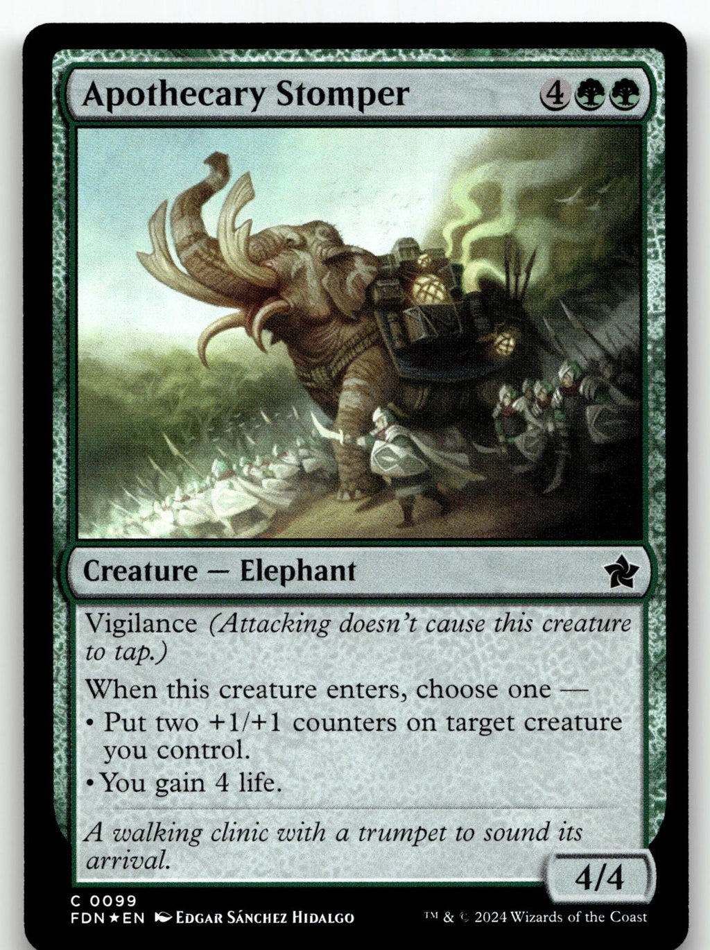 Apothecary Stomper 99 Common Foundations Magic: The Gathering Foil Near Mint