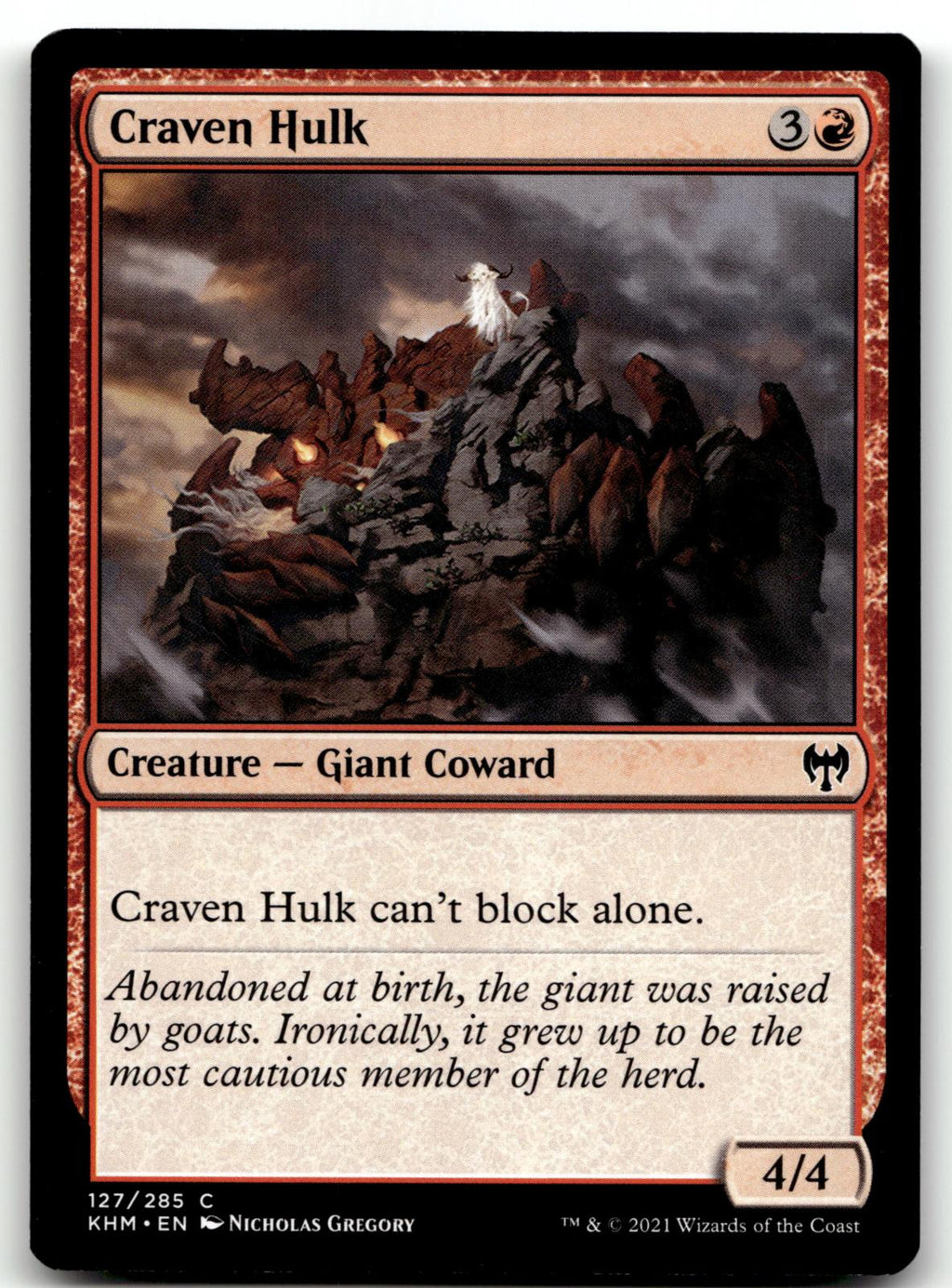 Craven Hulk 127 Common Kaldheim Magic: The Gathering Near Mint