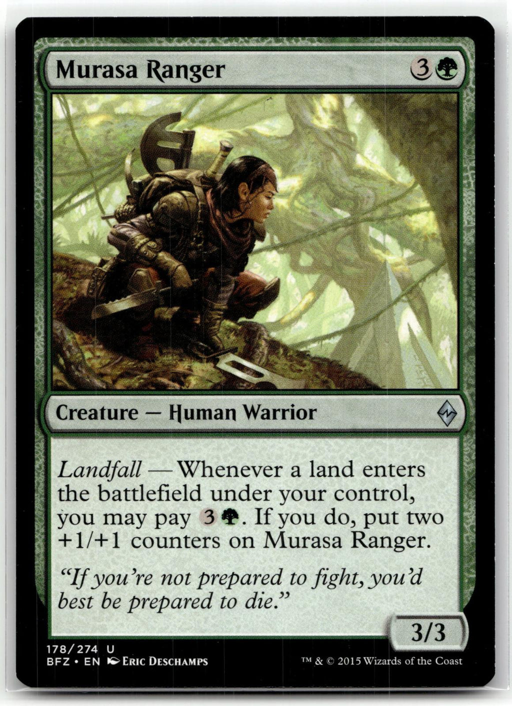 Murasa Ranger 178 Uncommon Battle for Zendikar Magic: The Gathering Near Mint