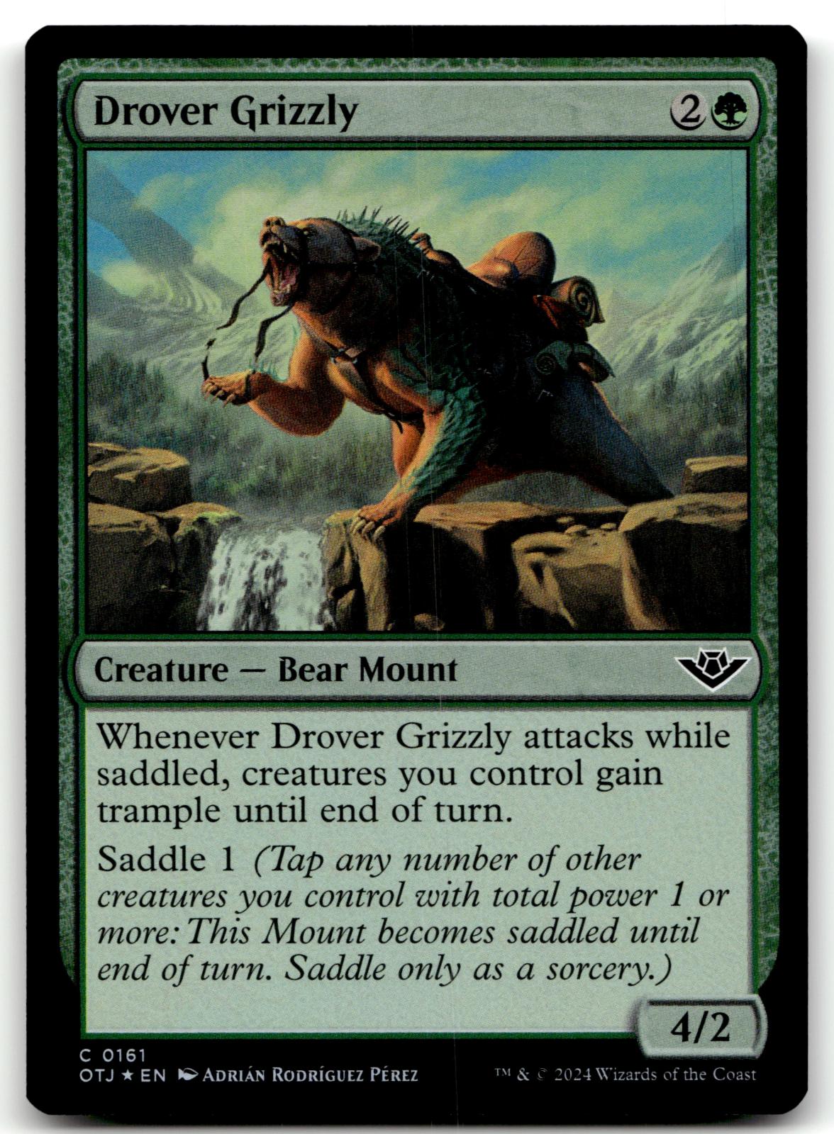 Drover Grizzly 161 Outlaws of Thunder Junction Magic: The Gathering Foil NM
