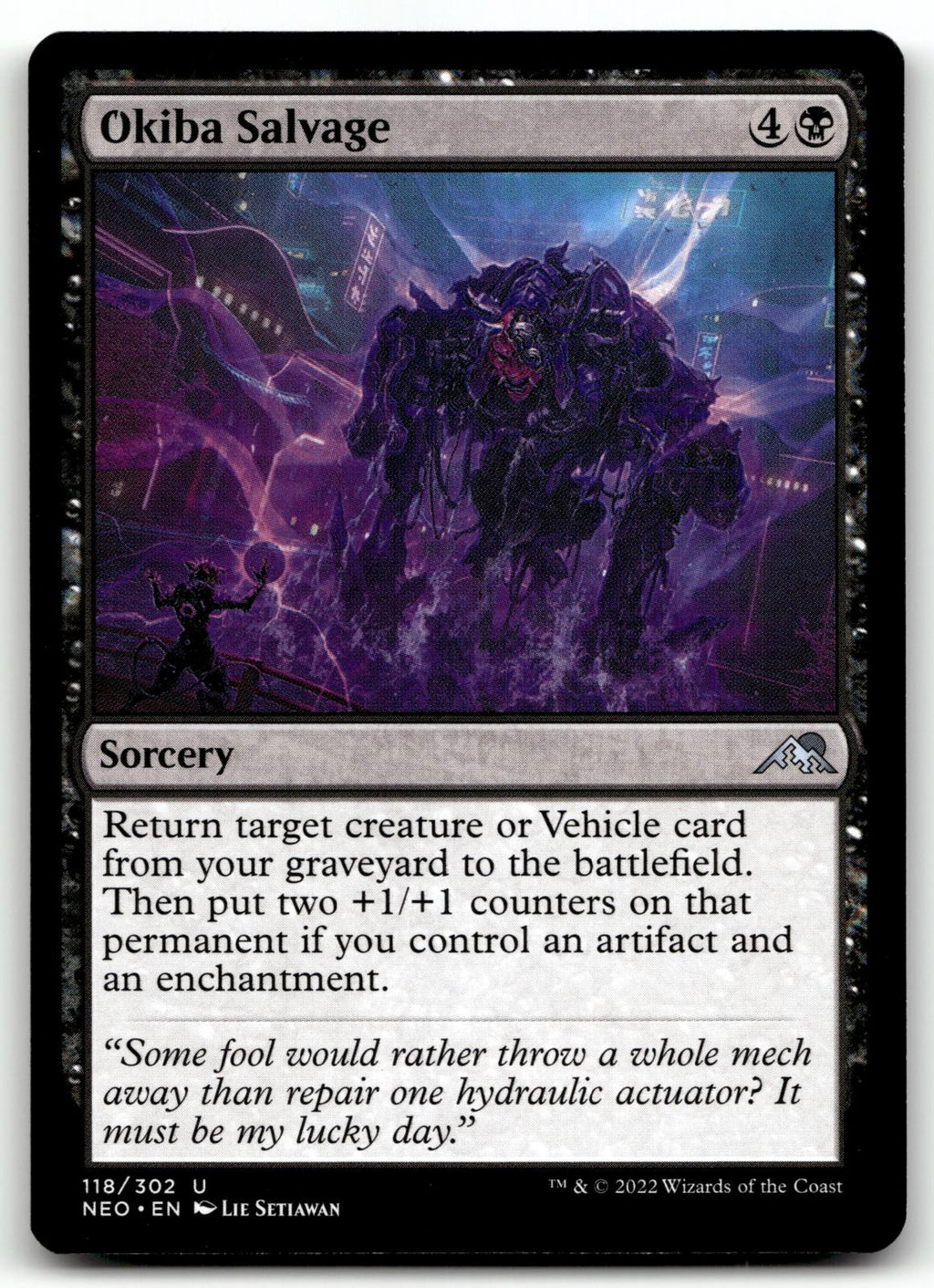 Okiba Salvage 118 Uncommon Kamigawa: Neon Dynasty Magic: The Gathering Near Mint