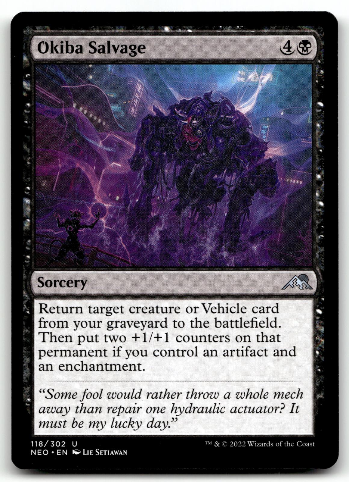 Okiba Salvage 118 Uncommon Kamigawa: Neon Dynasty Magic: The Gathering Near Mint