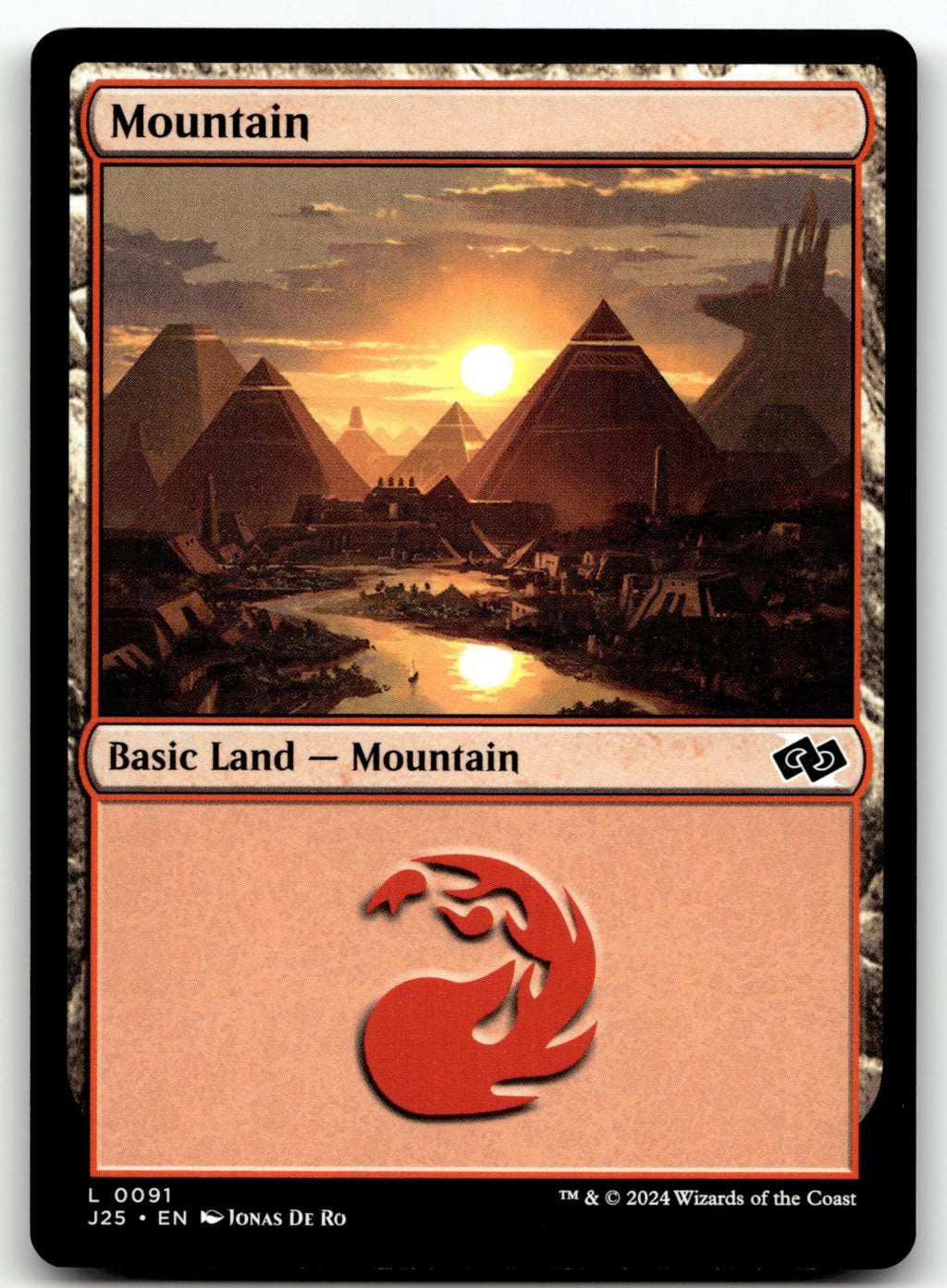 Mountain (0091) 91 Land Foundations Jumpstart Magic: The Gathering Near Mint