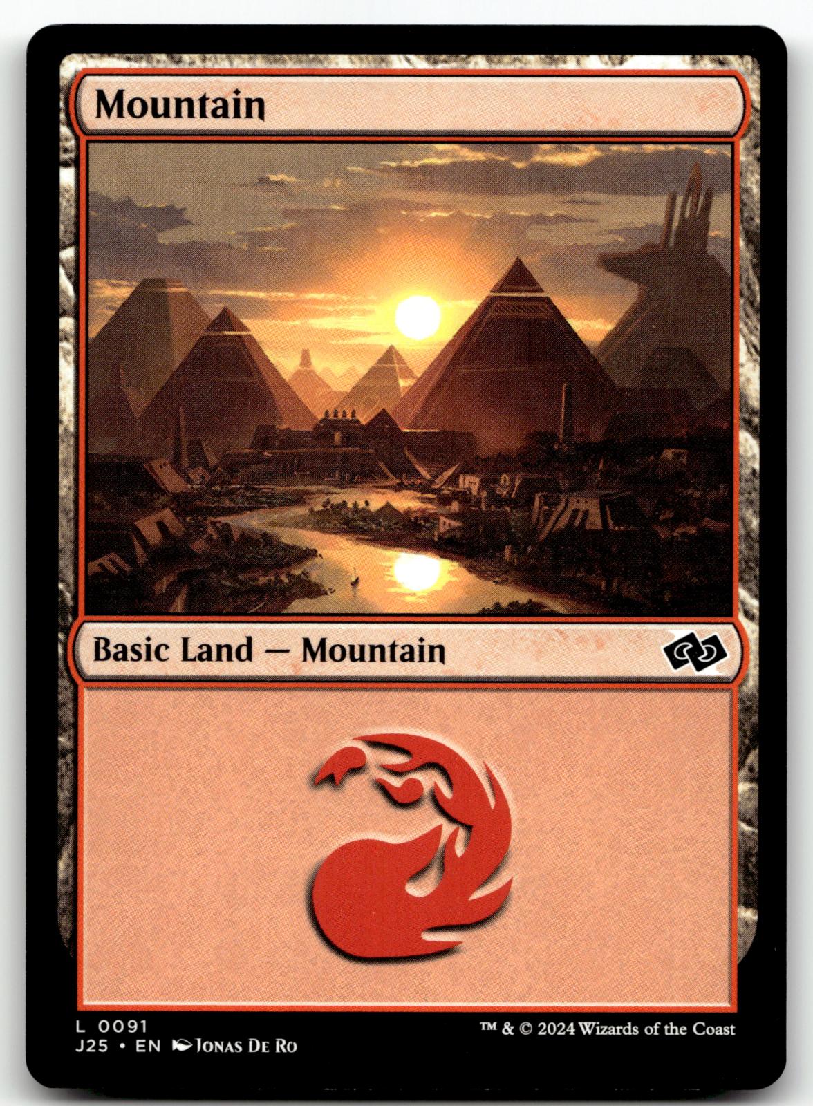 Mountain (0091) 91 Land Foundations Jumpstart Magic: The Gathering Near Mint