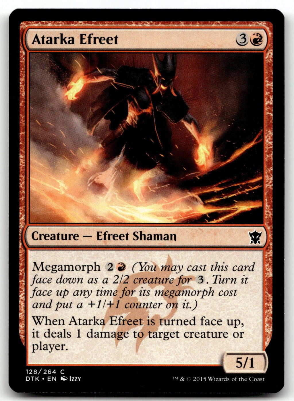 Atarka Efreet 128 Common Dragons of Tarkir Magic: The Gathering Near Mint